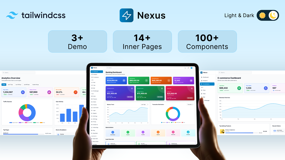 Nexus – Multipurpose Admin Dashboard HTML Template - Premium Template