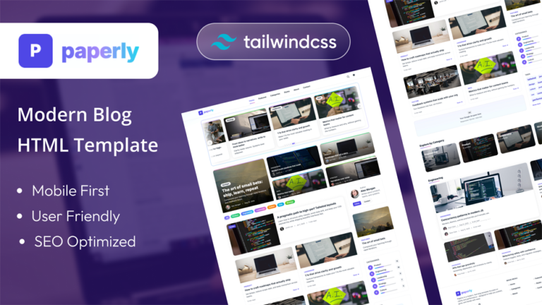 Paperly – Creative Magazine & Blog HTML Template - Premium Template