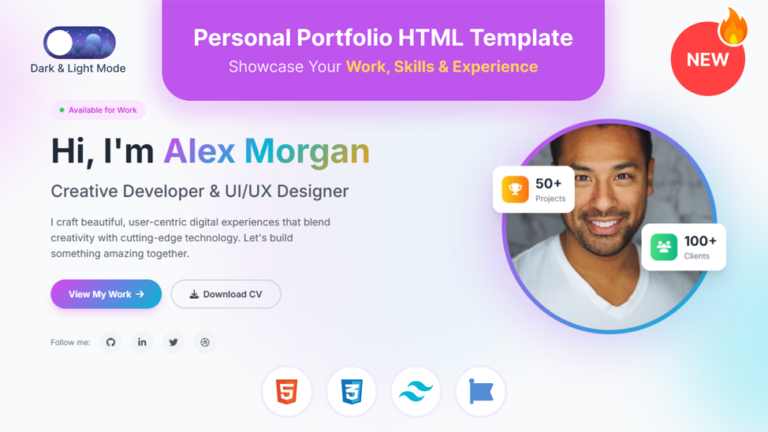 Personly – Personal Profile, Portfolio & Resume HTML Template - Premium Template