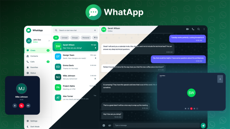 WhatApp – Modern Messaging Web Application HTML Template - Premium Template