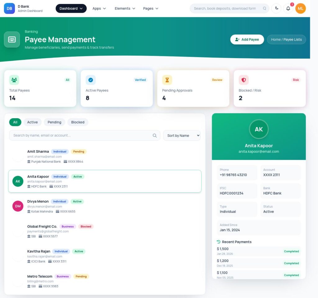 Payee Management