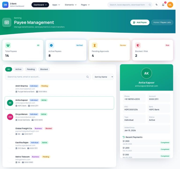 Payee Management