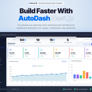 AutoDash - Premium Next.js Auto Dealer Admin Dashboard Template