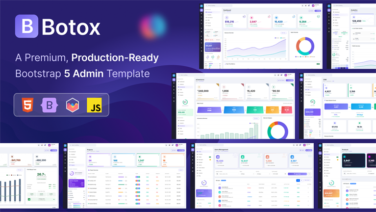 Botox – Premium Bootstrap 5 Admin Dashboard Template - Premium Template