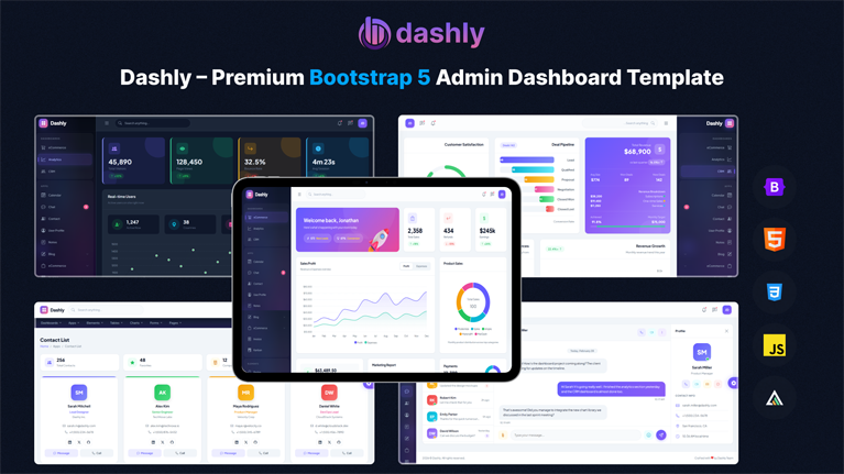 Dashly – Premium Bootstrap 5 Admin Dashboard Template - Premium Template