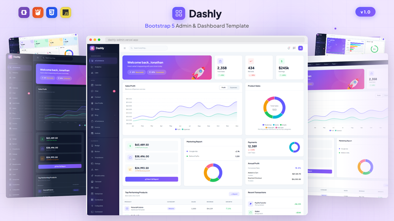 Dashly – Premium Bootstrap 5 Admin Dashboard Template - Premium Template