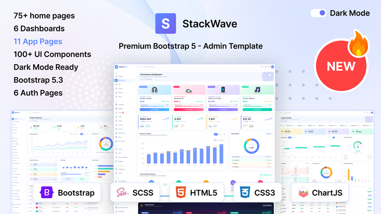 StackWave – Premium Bootstrap 5 Admin Dashboard Template - Premium Template
