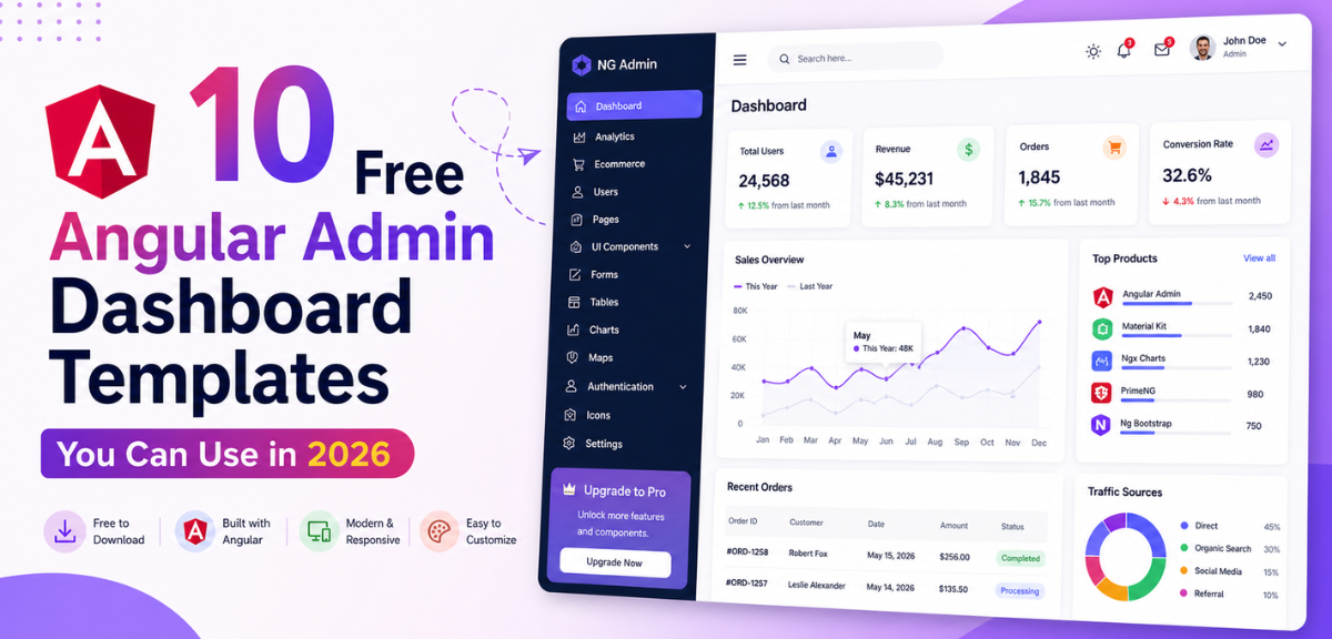 Free Angular Admin Dashboard Templates
