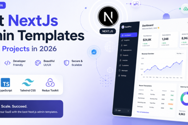 Best NextJs Admin Templates for SaaS Projects in 2026