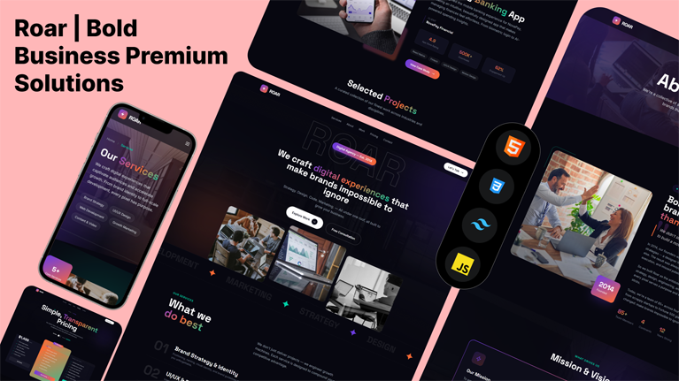 Roar – Premium Business Presentation HTML Template - Premium Template