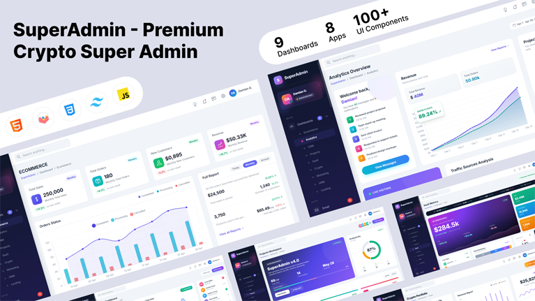 SuperAdmin – Premium TailwindCSS Admin Dashboard Template