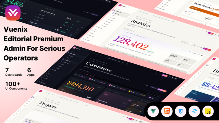 Vuenix – Premium Vue 3 Admin Dashboard Template