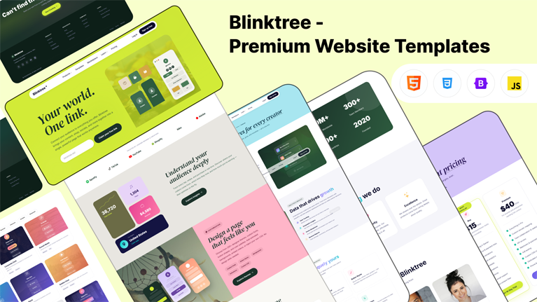 Blinktree – Premium Link-in-Bio Bootstrap 5 Template - Premium Template