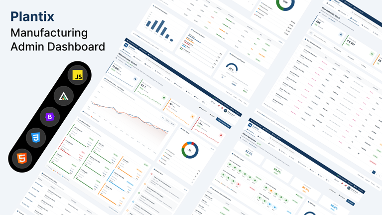 Plantix – Manufacturing ERP Admin Dashboard HTML Template